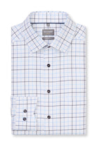 Olymp Luxor Comfort Fit Check Shirt - White/Blue