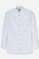 Olymp Luxor Comfort Fit Check Shirt - White/Blue