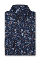 Olymp Luxor Comfort Fit Floral Print Shirt - Navy