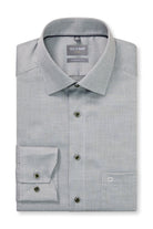 Olymp Luxor Comfort Fit Micro Print Long Sleeve Shirt - Green