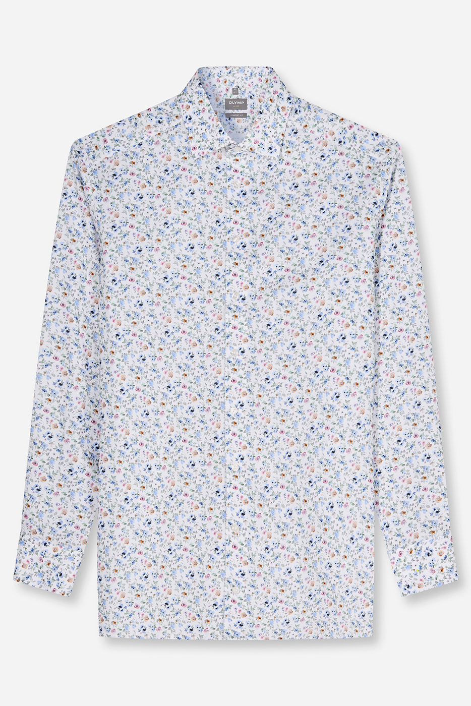 Olymp Luxor Comfort Fit Neat Floral Shirt - White