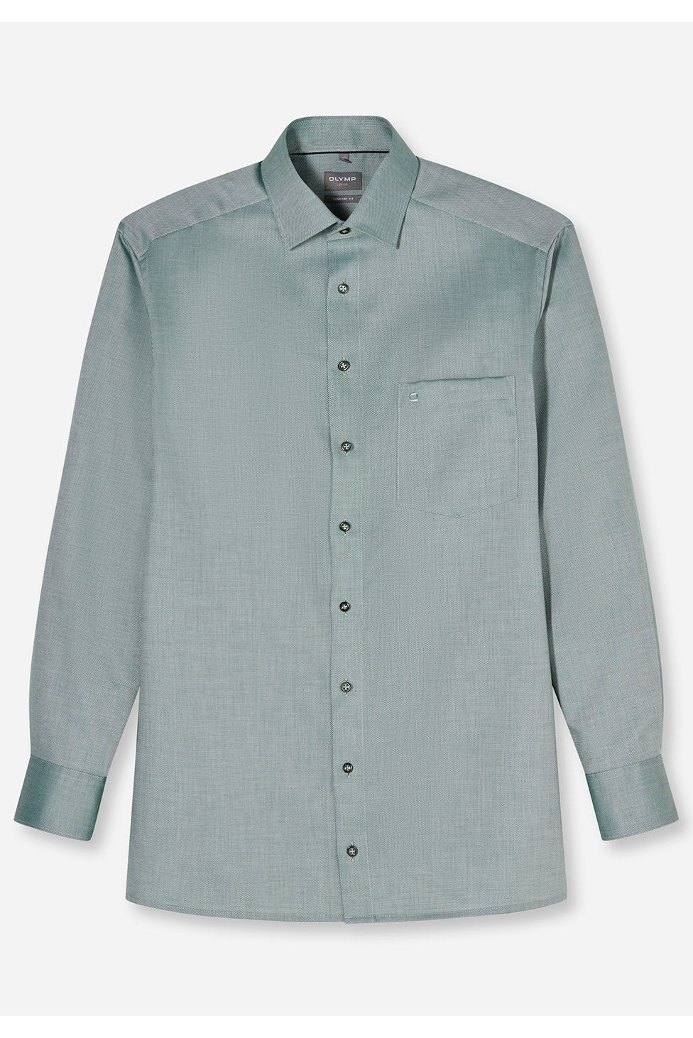 Olymp Luxor Comfort Fit Plain Shirt - Green