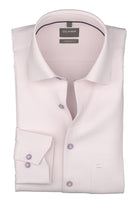 Olymp Luxor Comfort Fit Plain Shirt - Pink