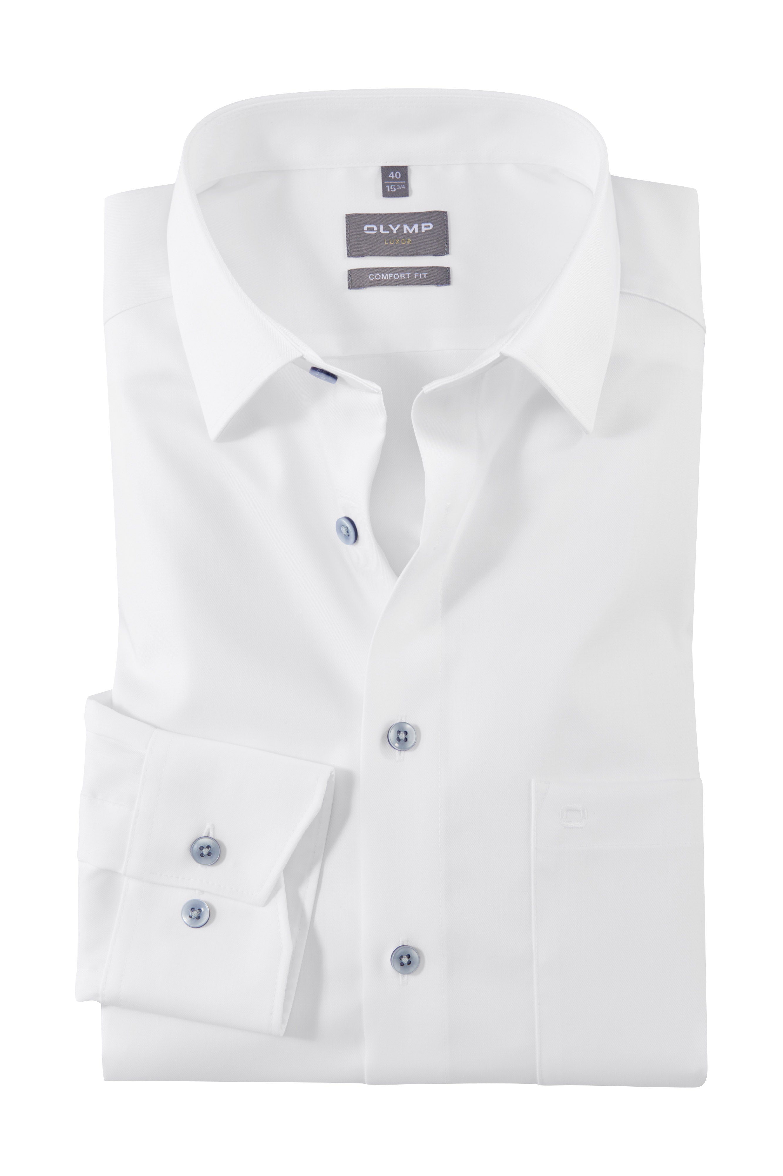 Olymp Luxor Comfort Fit Plain Shirt - White