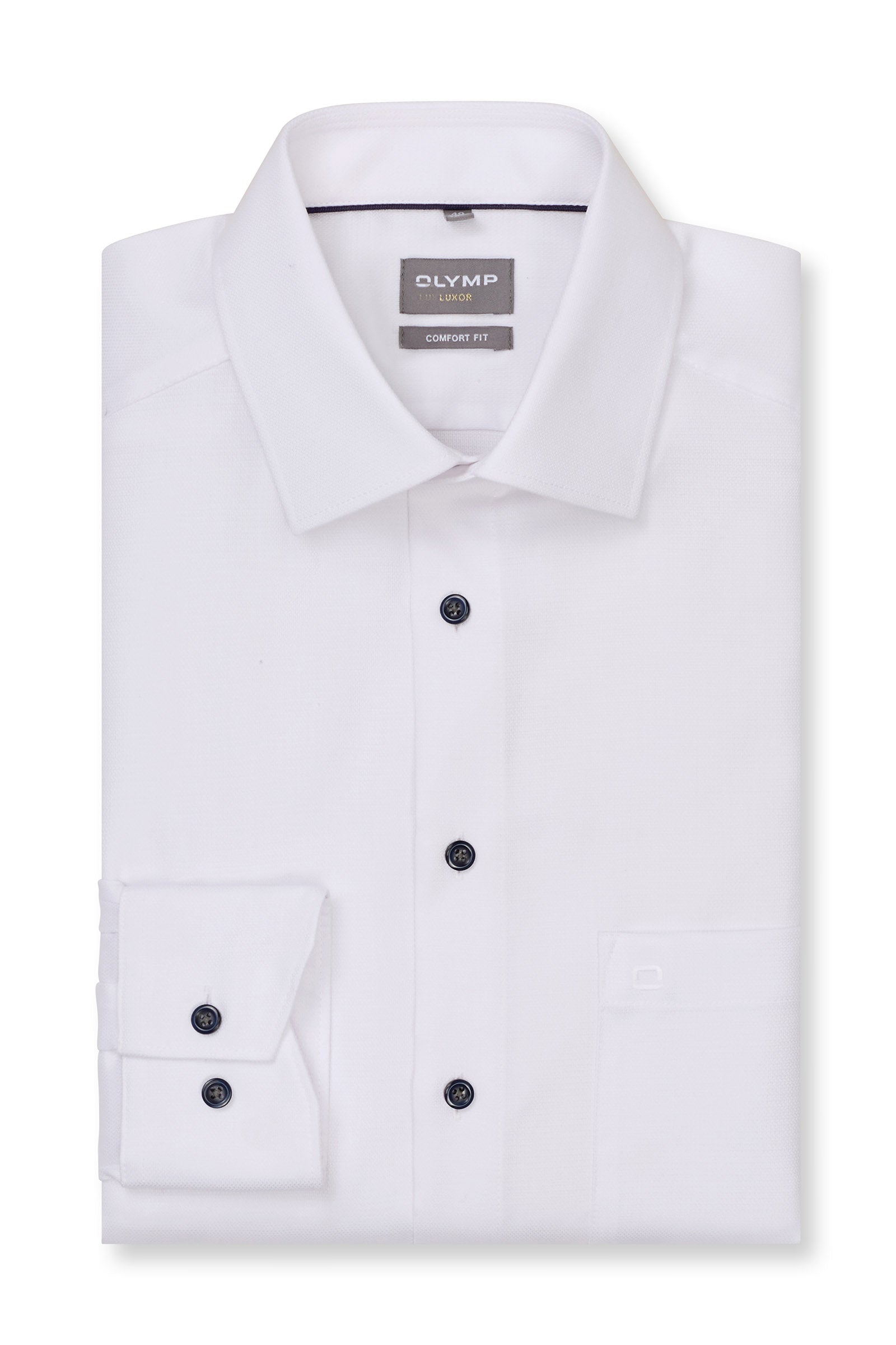 Olymp Luxor Comfort Fit Plain Shirt - White