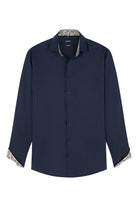 Olymp Luxor Comfort Fit Plain Twill Shirt - Navy
