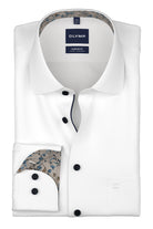 Olymp Luxor Comfort Fit Plain Twill Shirt - White