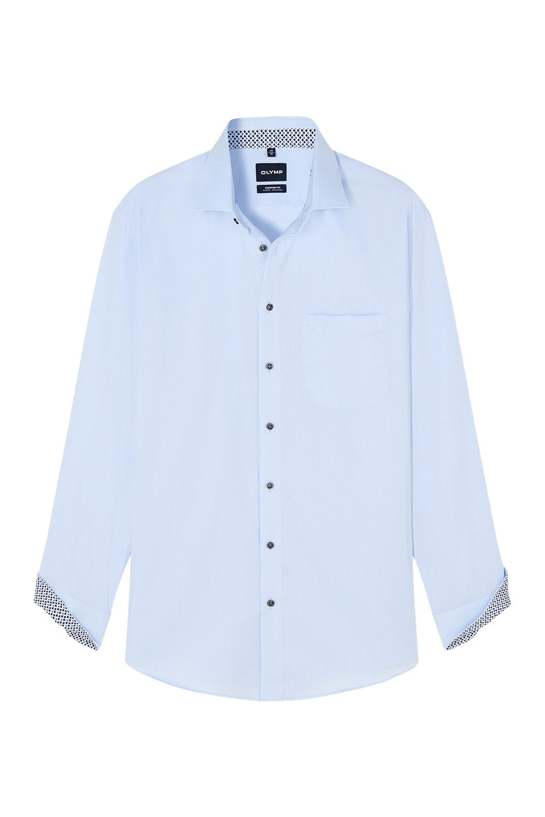 Olymp Luxor Comfort Fit Royal Oxford Shirt - Light Blue