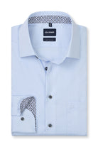 Olymp Luxor Comfort Fit Royal Oxford Shirt - Light Blue