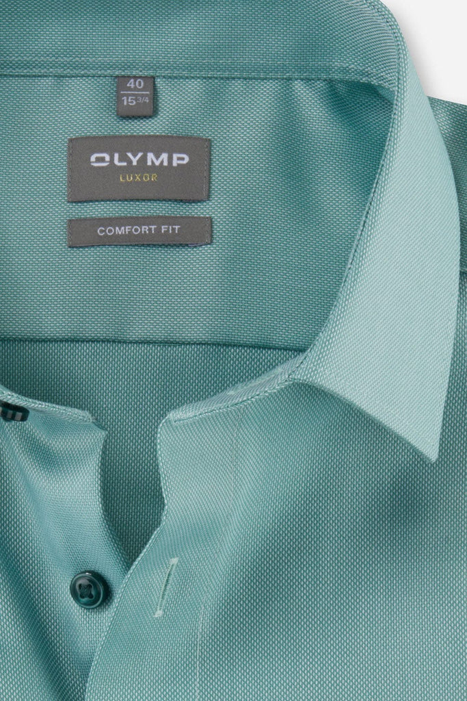 Olymp Luxor Comfort Fit Short Sleeve Shirt - Green