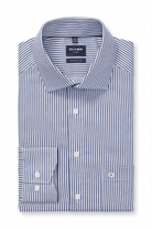 Olymp Luxor Comfort Fit Stripe Shirt - Dark Blue