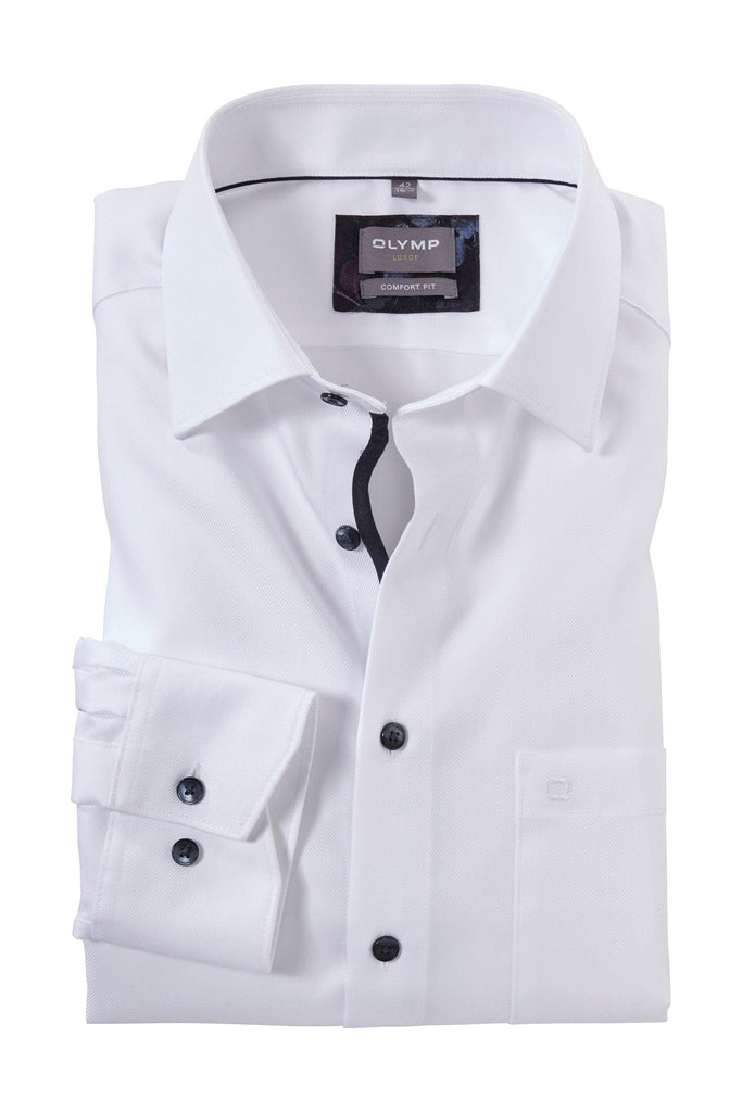Olymp Luxor Comfort Fit Twill Shirt - White