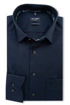 Olymp Luxor Modern Fit Long Sleeve Shirt - Navy