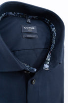 Olymp Luxor Modern Fit Long Sleeve Shirt - Navy