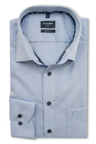 Olymp Luxor Modern Fit Long Sleeve Shirt - Pale Blue