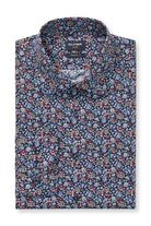 Olymp Luxor Modern Fit Micro Floral Shirt - Marine