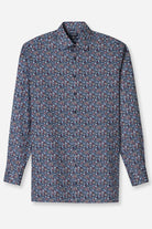 Olymp Luxor Modern Fit Micro Floral Shirt - Marine