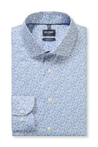 Olymp Luxor Modern Fit Mini Fish Print Shirt - Blue