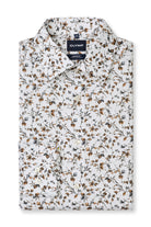 Olymp Luxor Modern Fit Neat Floral Print Shirt - White