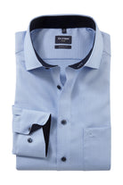 Olymp Luxor Modern Fit Oxford Long Sleeve Shirt - Light Blue