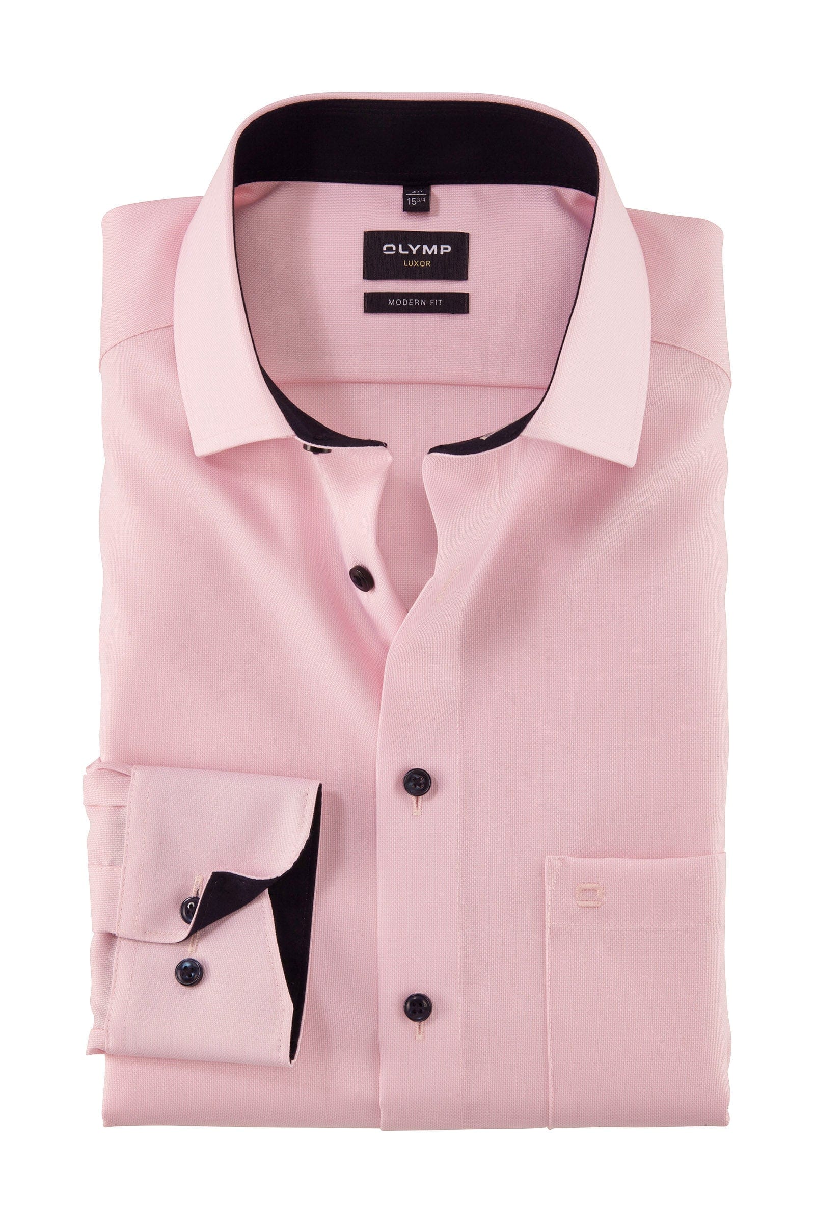 Olymp Luxor Modern Fit Oxford Long Sleeve Shirt - Rose