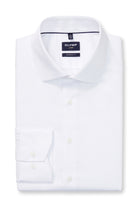 Olymp Luxor Modern Fit Plain Satin No Pocket Shirt - White
