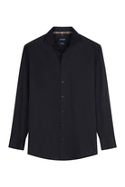Olymp Luxor Modern Fit Plain Satin Shirt - Black