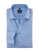 Olymp Luxor Modern Fit Plain Shirt - Blue