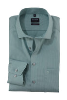 Olymp Luxor Modern Fit Plain Shirt - Green