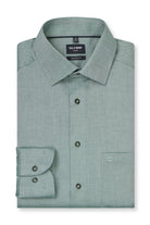 Olymp Luxor Modern Fit Plain Shirt - Green