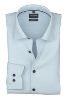 Olymp Luxor Modern Fit Plain Shirt - Light Blue