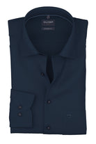 Olymp Luxor Modern Fit Plain Shirt - Navy