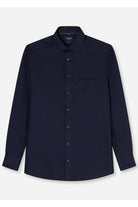 Olymp Luxor Modern Fit Plain Shirt - Navy