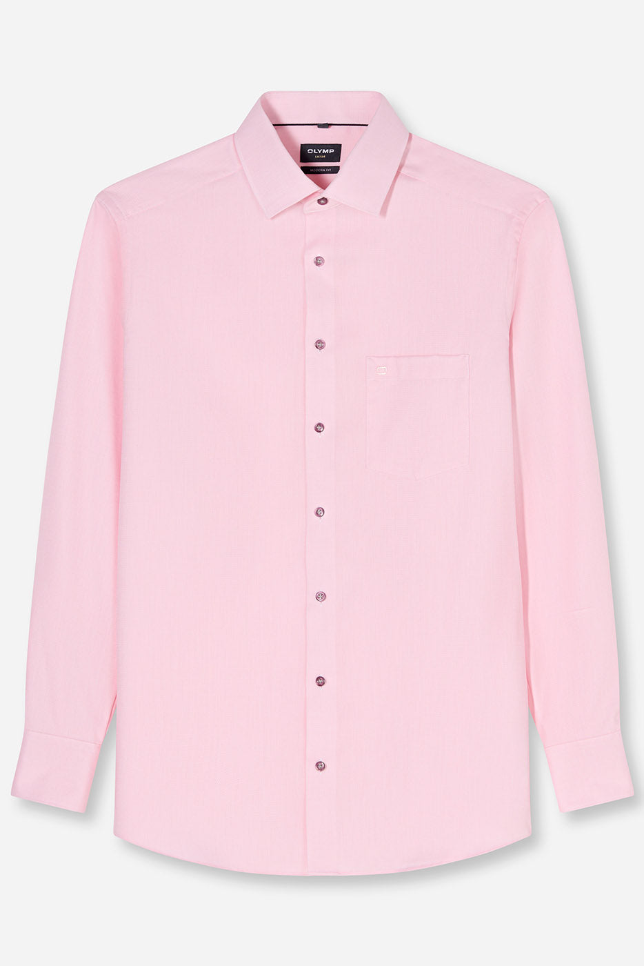 Olymp Luxor Modern Fit Plain Shirt - Pink