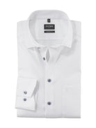 Olymp Luxor Modern Fit Plain Shirt - White