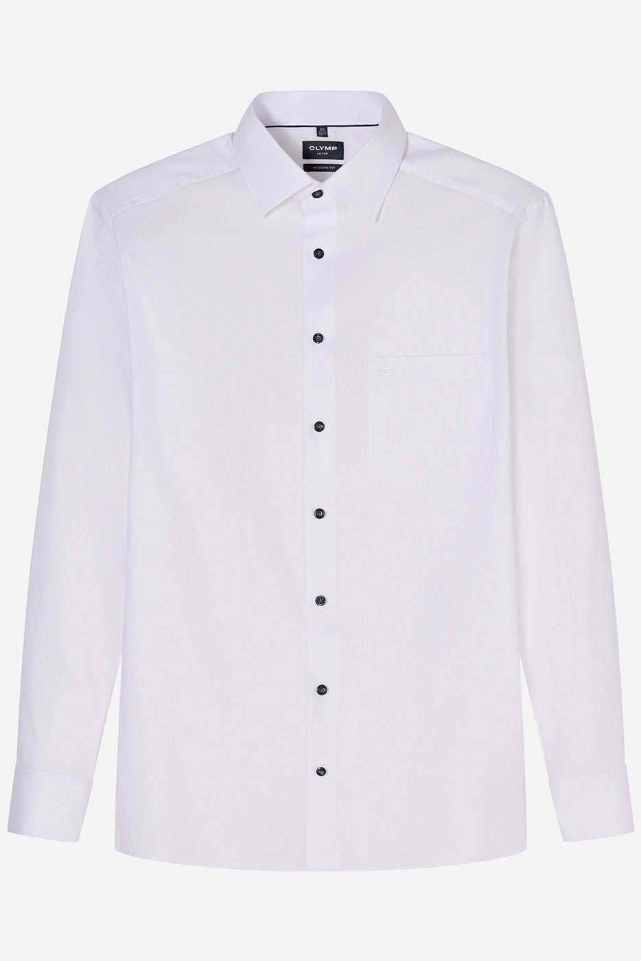 Olymp Luxor Modern Fit Plain Shirt - White
