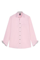 Olymp Luxor Modern Fit Plain Shirt with Trim - Pink