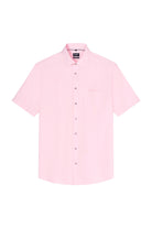 Olymp Luxor Modern Fit Plain Short Sleeve Shirt - Pink