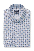 Olymp Luxor Modern Fit Print Long Sleeve Shirt - Marine