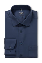 Olymp Luxor Modern Fit Royal Oxford Long Sleeve Shirt - Navy