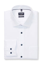 Olymp Luxor Modern Fit Royal Oxford Long Sleeve Shirt - White