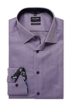 Olymp Luxor Modern Fit Royal Oxford Long Sleeve Shirt with Trim - Violet