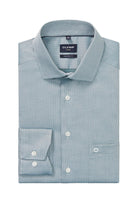Olymp Luxor Modern Fit Self Pattern Long Sleeve Shirt - Green