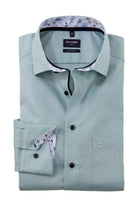 Olymp Luxor Modern Fit Shirt with Trim - Green