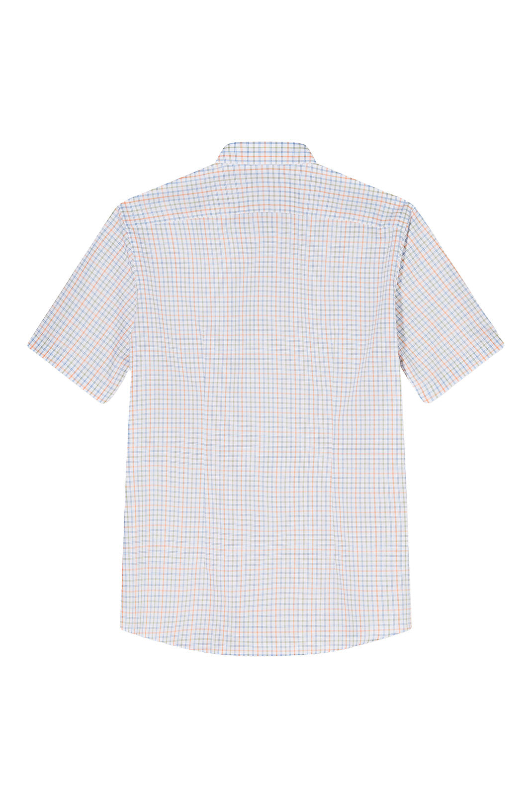 Olymp Luxor Modern Fit Short Sleeve Check Shirt - Green/Blue