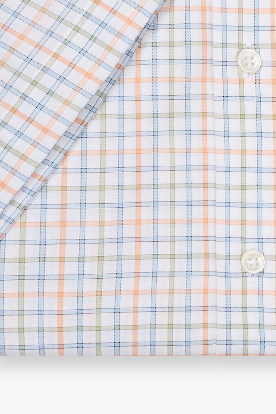 Olymp Luxor Modern Fit Short Sleeve Check Shirt - Green/Blue
