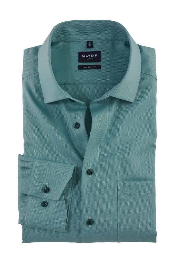 OLYMP Luxor modern fit overhemd, grijs fil a fil OLYMP Luxor modern fit overhemd, grijs fil a fil