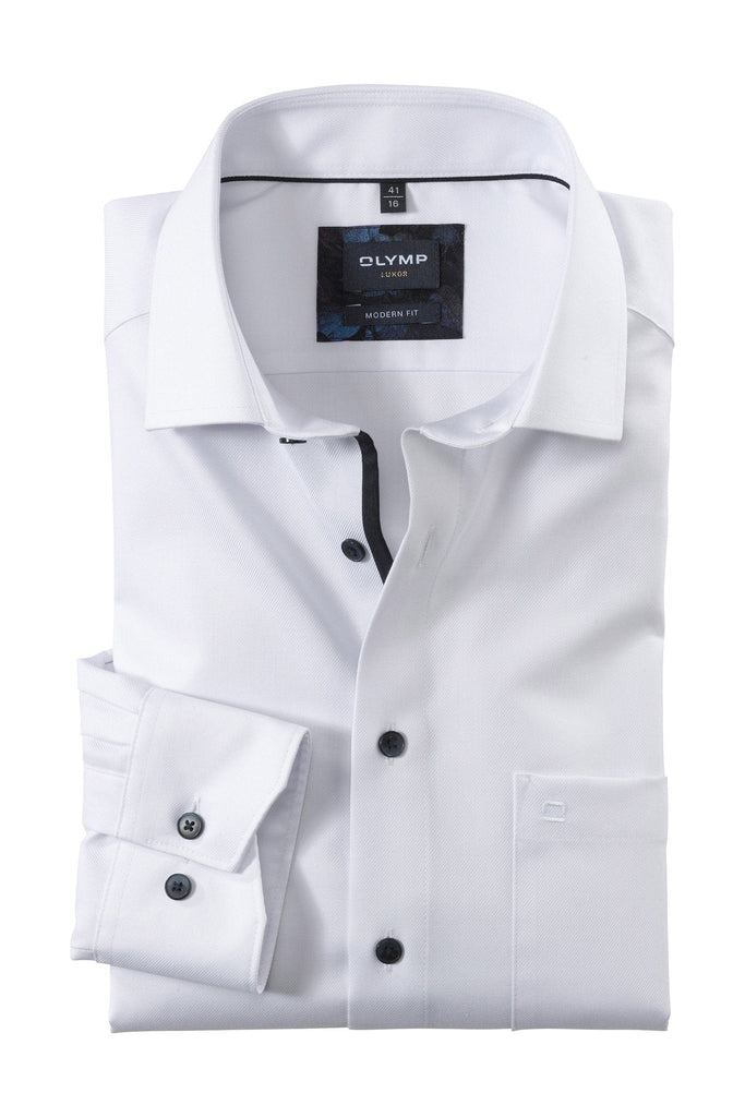 Olymp Luxor Modern Fit Twill Shirt - White