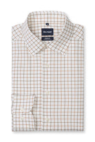 Olymp Modern Fit Climate Control Soft Twill Check Shirt - Rust