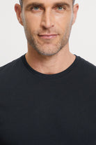 Olymp Modern Fit Crew Neck 2 Pack T-Shirt - Black